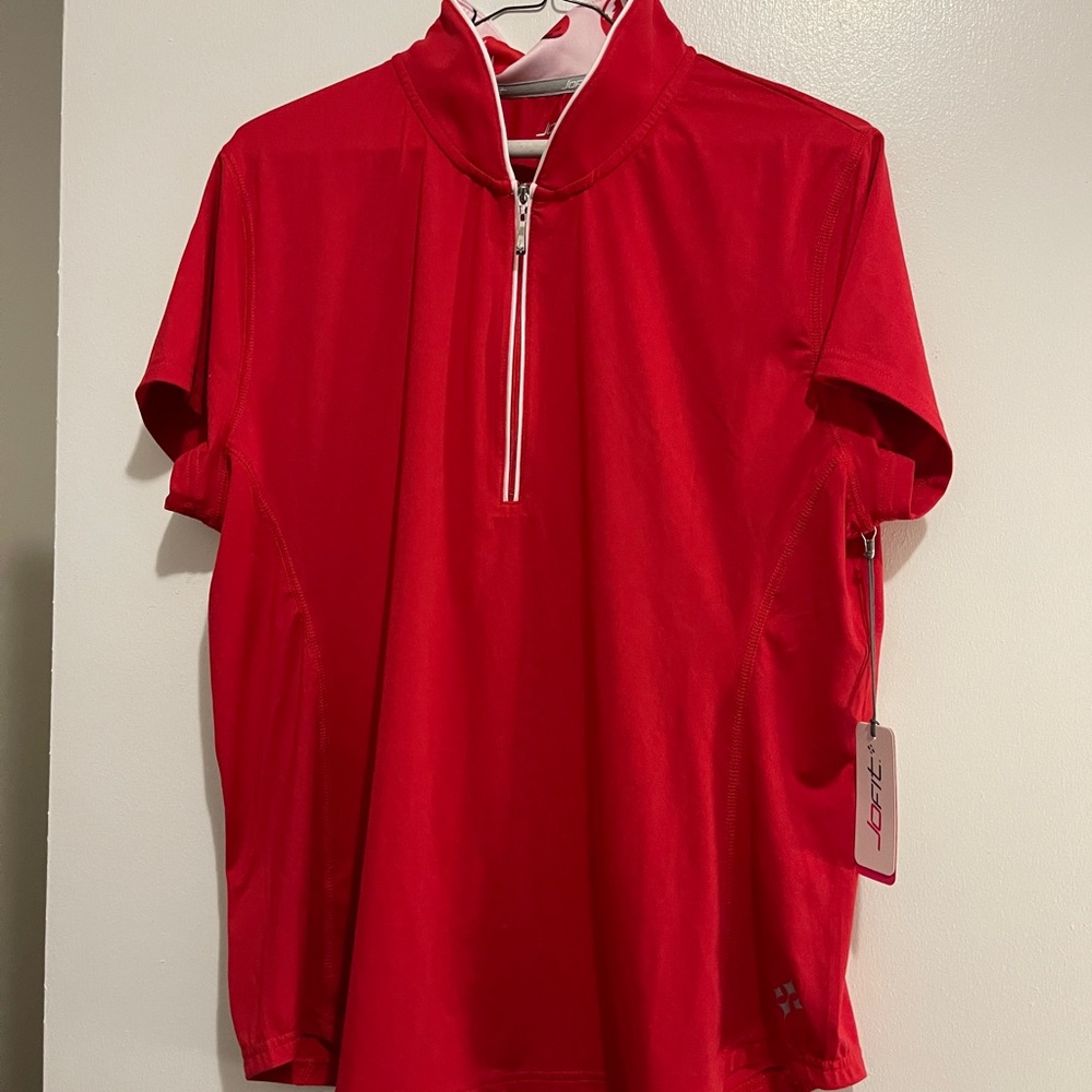 JoFit tapered collar polo.